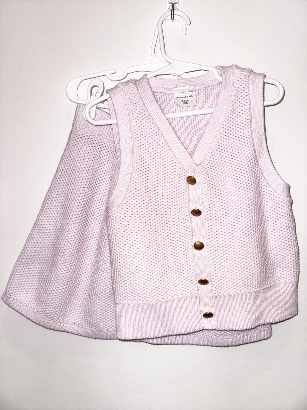 abercrombie kids Light Pink Knit Vest and Skort